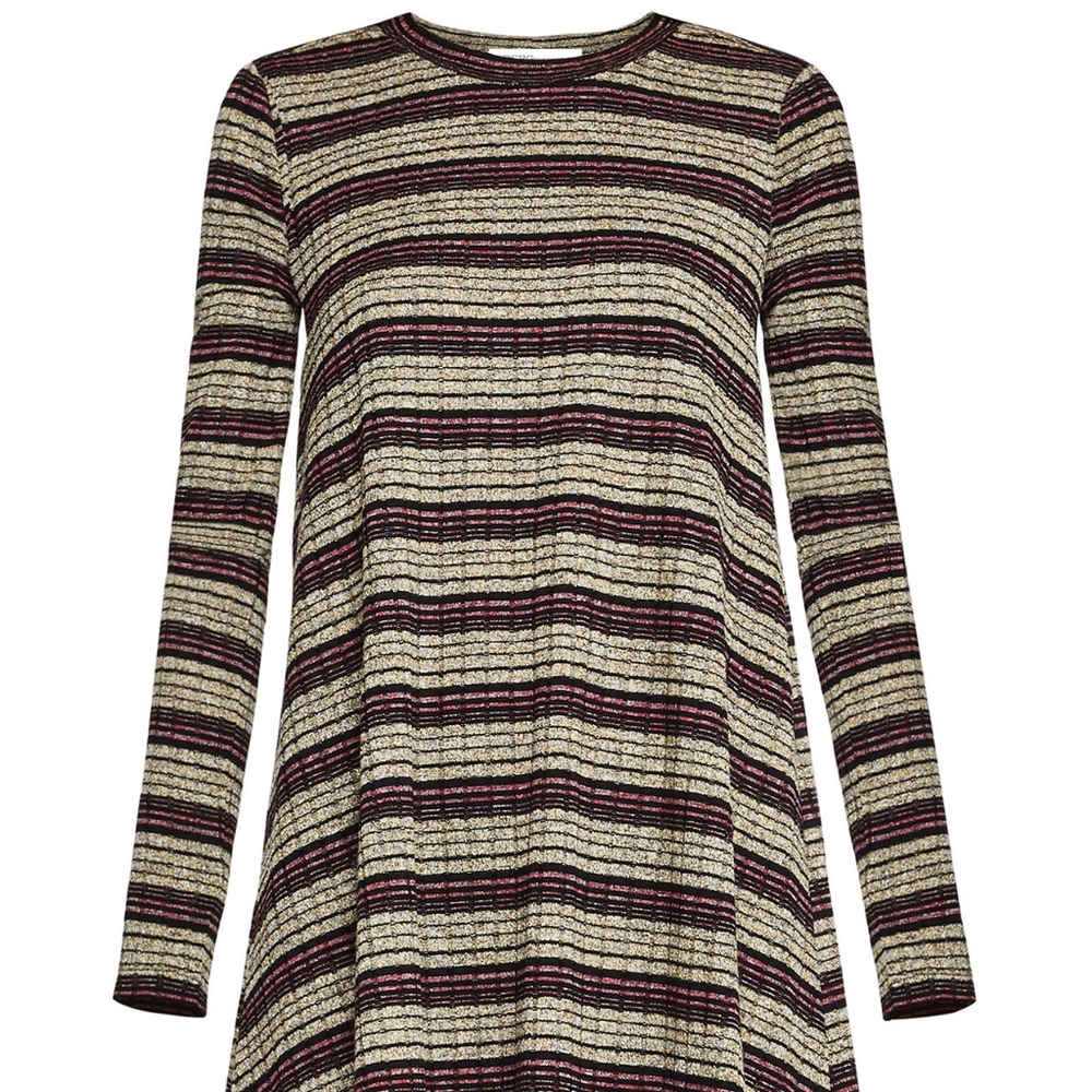 NWT BCBGeneration Metallic A Line Ribbed Dress - Picture 3 of 4